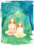 Meditation, watercolor, 30x40 cm, 2023